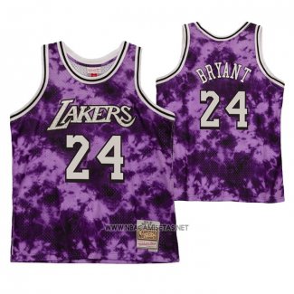 Camiseta Los Angeles Laker Kobe Bryant NO 24 Galaxy Violeta