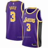 Camiseta Los Angeles Lakers Anthony Davis NO 3 Statement 2021-22 Violeta