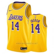 Camiseta Los Angeles Lakers Brandon Ingram NO 14 Icon 2018 Amarillo