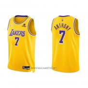 Camiseta Los Angeles Lakers Carmelo Anthony NO 7 75th Anniversary 2021-22 Amarillo