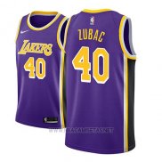 Camiseta Los Angeles Lakers Ivica Zubac NO 40 Statement 2018-19 Violeta