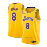 Camiseta Los Angeles Lakers Kobe Bryant NO 8 Nike Icon 2018-19 Amarillo