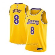 Camiseta Los Angeles Lakers Kobe Bryant NO 8 Nike Icon 2018-19 Amarillo