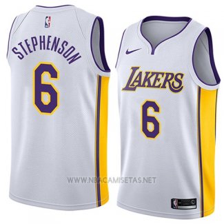 Camiseta Los Angeles Lakers Lance Stephenson NO 6 Association 2018 Blanco