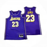 Camiseta Los Angeles Lakers LeBron James NO 23 Statement 2025-26 Violeta