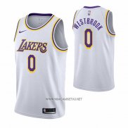 Camiseta Los Angeles Lakers Russell Westbrook NO 0 Association 2021 Blanco