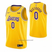 Camiseta Los Angeles Lakers Russell Westbrook NO 0 Icon 2020 Amarillo