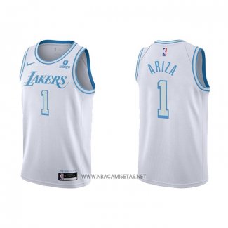 Camiseta Los Angeles Lakers Trevor Ariza NO 1 Ciudad 2021-22 Blanco