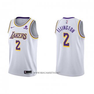 Camiseta Los Angeles Lakers Wayne Ellington NO 2 Association 2021-22 Blanco