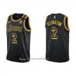 Camiseta Los Angeles Lakers Wayne Ellington NO 2 Mamba 2021-22 Negro