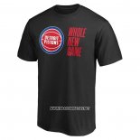 Camiseta Manga Corta Detroit Pistons Whole New Game Negro