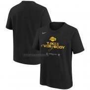 Camiseta Manga Corta Los Angeles Lakers 2024 NBA Playoffs Mantra Negro