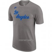 Camiseta Manga Corta Los Angeles Lakers Hardwood Classics Gris