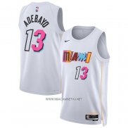 Camiseta Miami Heat Bam Adebayo NO 13 Ciudad 2022-23 Blanco