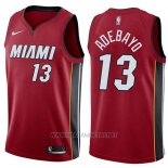 Camiseta Miami Heat Bam Adebayo NO 13 Statement 2017-18 Rojo