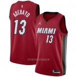 Camiseta Miami Heat Bam Adebayo NO 13 Statement 2020-21 Rojo