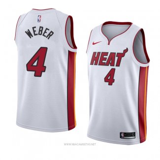 Camiseta Miami Heat Briante Weber NO 4 Association 2018 Blanco