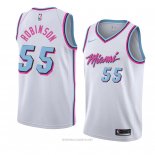 Camiseta Miami Heat Duncan Robinson NO 55 Ciudad 2017-18 Blanco