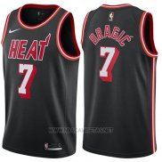Camiseta Miami Heat Goran Dragic NO 7 Classic 2017-18 Negro
