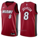 Camiseta Miami Heat Tyler Johnson NO 8 Statement 2017-18 Rojo