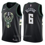 Camiseta Milwaukee Bucks Eric Bledsoe NO 8 2017-18 Negro