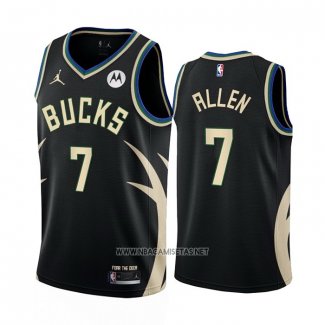 Camiseta Milwaukee Bucks Grayson Allen NO 7 Statement 2022-23 Negro