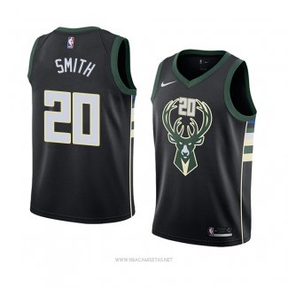 Camiseta Milwaukee Bucks Jason Smith NO 20 Statement 2018 Negro