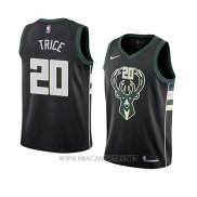 Camiseta Milwaukee Bucks Travis Trice NO 20 Statement 2018 Negro