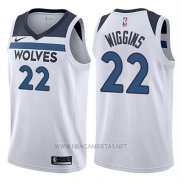 Camiseta Minnesota Timberwolves Andrew Wiggins NO 22 2017-18 Blanco