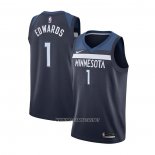 Camiseta Minnesota Timberwolves Anthony Edwards NO 1 Icon Azul