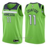 Camiseta Minnesota Timberwolves Jamal Murray NO 11 Crawford Statement 2017-18 Verde