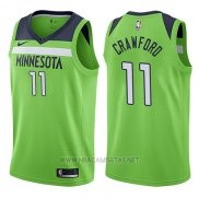 Camiseta Minnesota Timberwolves Jamal Murray NO 11 Crawford Statement 2017-18 Verde