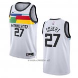 Camiseta Minnesota Timberwolves Rudy Gobert NO 27 Ciudad 2022-23 Blanco