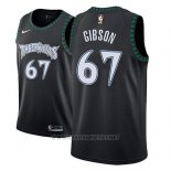 Camiseta Minnesota Timberwolves Taj Gibson NO 67 Classic 2018 Negro