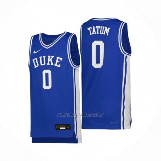 Camiseta NCAA Duke Blue Devils Jayson Tatum NO 0 Azul