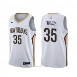 Camiseta New Orleans Pelicans Christian Wood NO 35 Association Blanco