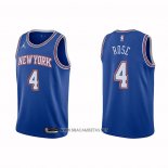 Camiseta New York Knicks Derrick Rose NO 4 Statement 2020-21 Azul