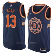 Camiseta New York Knicks Joakim Noah NO 13 Ciudad 2018 Azul