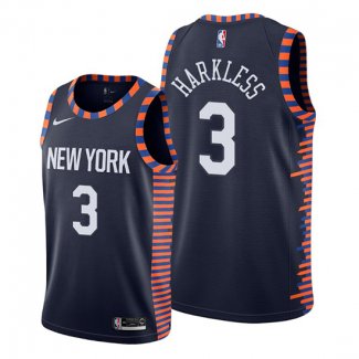 Camiseta New York Knicks Maurice Harkless NO 3 Ciudad 2019-20 Azul
