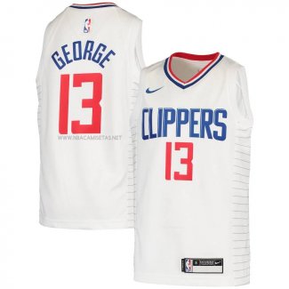 Camiseta Nino Los Angeles Clippers Paul George NO 2 Association 2020-21 Blanco