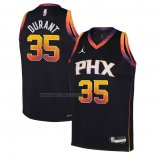 Camiseta Nino Phoenix Suns Kevin Durant NO 35 Statement 2022-23 Negro