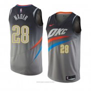 Camiseta Oklahoma City Thunder Abdel Nader NO 28 Ciudad 2017-18 Gris