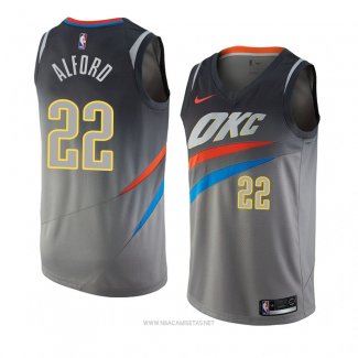 Camiseta Oklahoma City Thunder Bryce Alford NO 22 Ciudad 2018 Gris