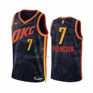Camiseta Oklahoma City Thunder Chet Holmgren NO 7 Ciudad 2023-24 Negro
