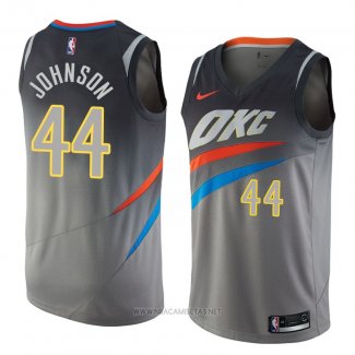 Camiseta Oklahoma City Thunder Dakari Johnson NO 44 Ciudad 2018 Gris