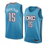 Camiseta Oklahoma City Thunder Donte Grantham NO 15 Ciudad 2018-19 Azul