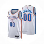 Camiseta Oklahoma City Thunder Personalizada Association 2024-25 Blanco