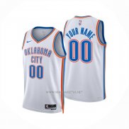 Camiseta Oklahoma City Thunder Personalizada Association 2024-25 Blanco