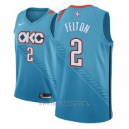 Camiseta Oklahoma City Thunder Raymond Felton NO 2 Ciudad 2018-19 Azul