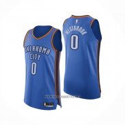 Camiseta Oklahoma City Thunder Russell Westbrook NO 0 Icon Autentico Azul